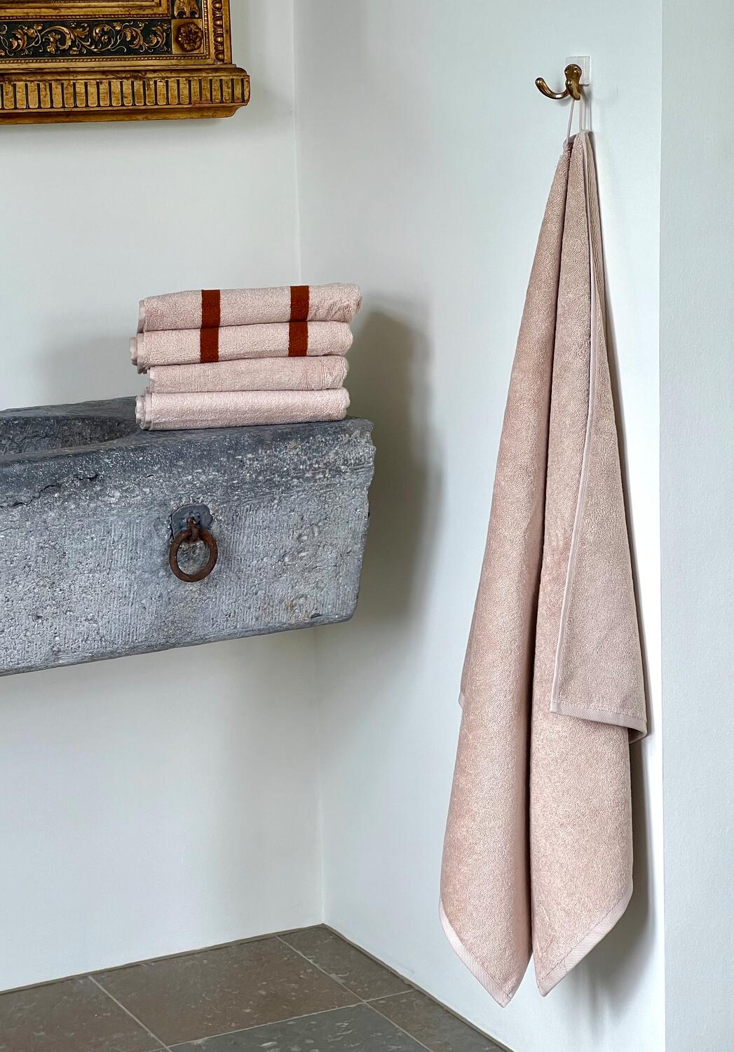 Solid håndklæde - Karamel